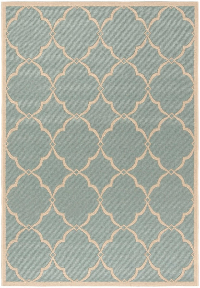 Safavieh Beach House Bhs125K Aqua/Cream Rugs.