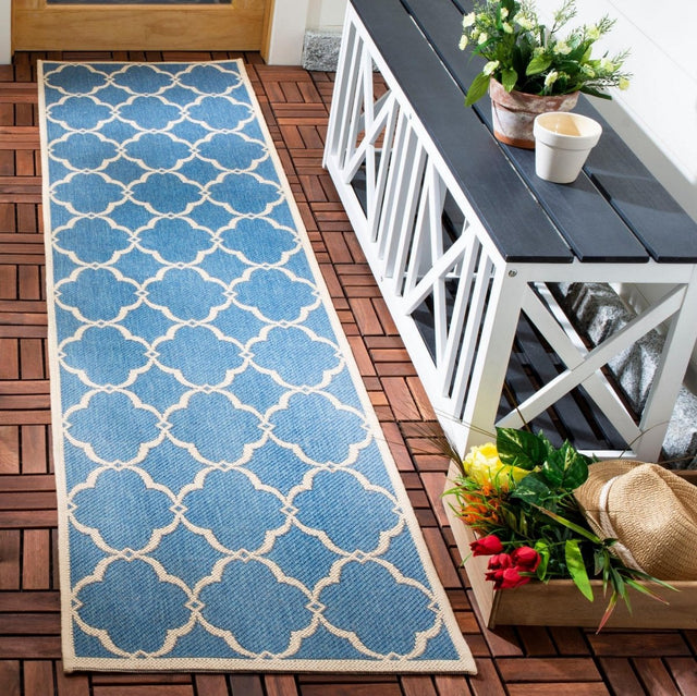 Safavieh Beach House Bhs125M Blue/Creme Rugs.