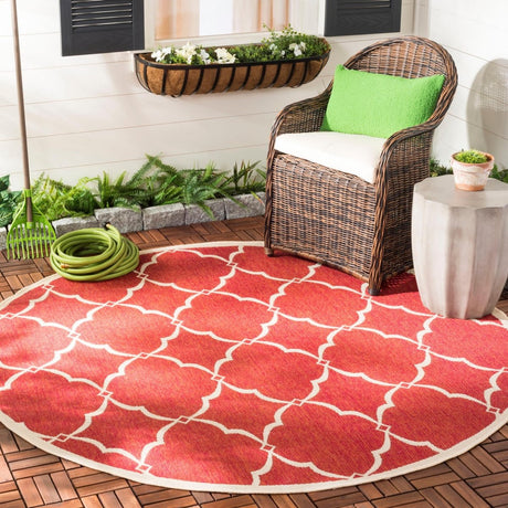 Safavieh Beach House Bhs125Q Red/Creme Rugs.