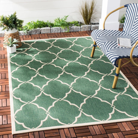 Safavieh Beach House Bhs125Y Green/Creme Rugs.