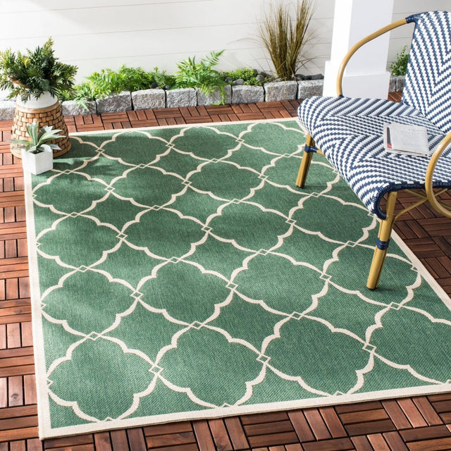 Safavieh Beach House Bhs125Y Green/Creme Rugs.