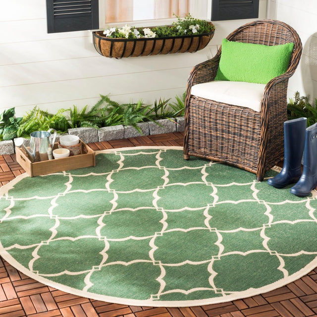 Safavieh Beach House Bhs125Y Green/Creme Rugs.