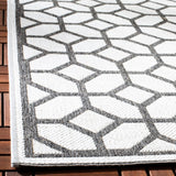 Safavieh Beach House Bhs127A Light Grey/Charcoal Rug.