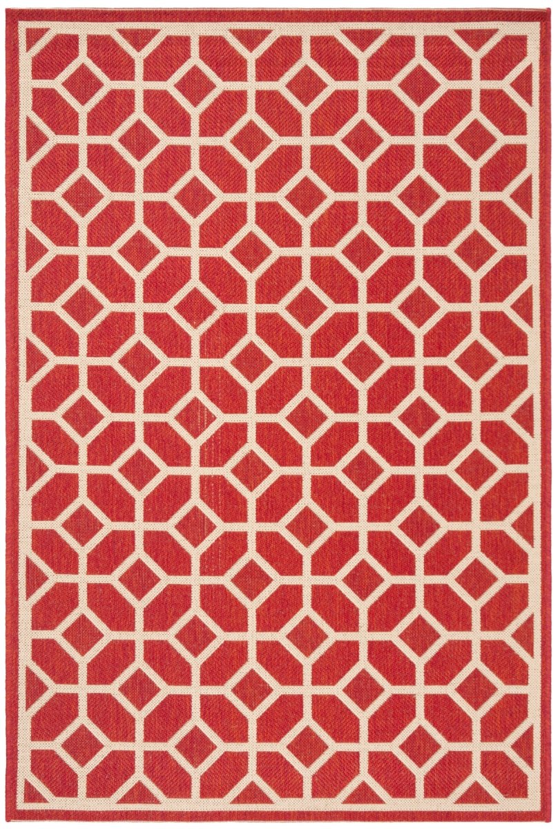 Safavieh Beach House Bhs127Q Red/Creme Rugs.