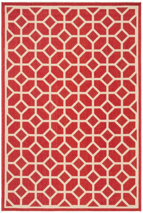 Safavieh Beach House Bhs127Q Red/Creme Rugs.