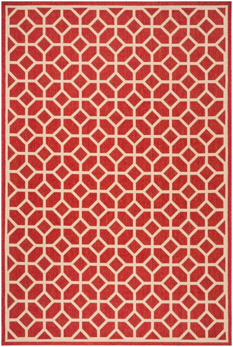 Safavieh Beach House Bhs127Q Red/Creme Rugs.