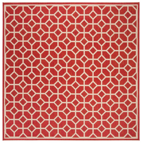 Safavieh Beach House Bhs127Q Red/Creme Rugs.