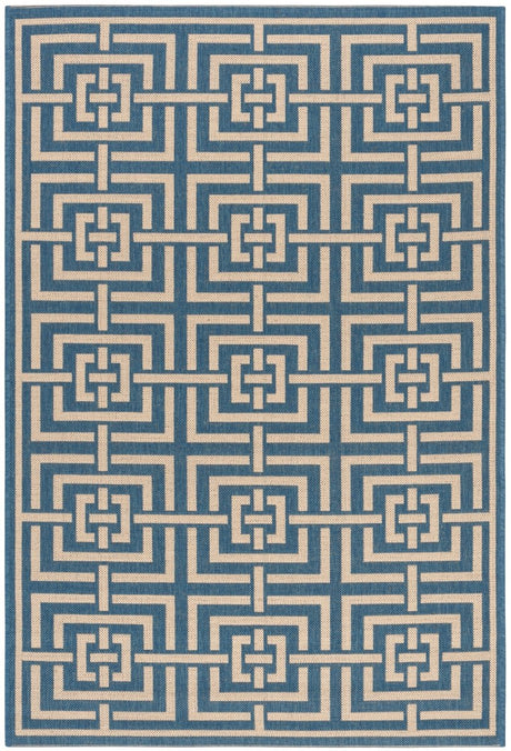 Safavieh Beach House Bhs128M Blue/Creme Rugs.