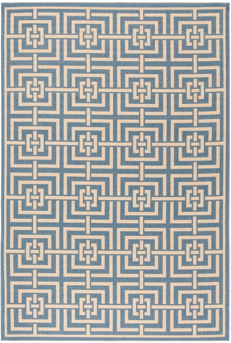 Safavieh Beach House Bhs128M Blue/Creme Rugs.