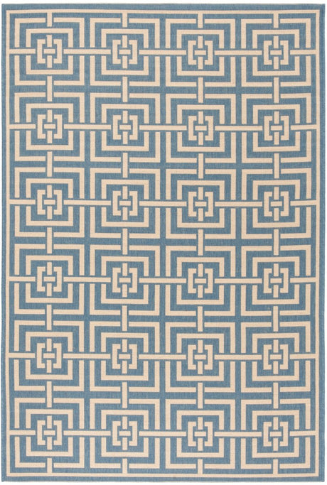 Safavieh Beach House Bhs128M Blue/Creme Rugs.