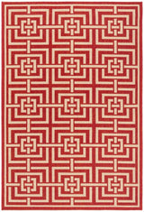 Safavieh Beach House Bhs128Q Red/Creme Rugs.