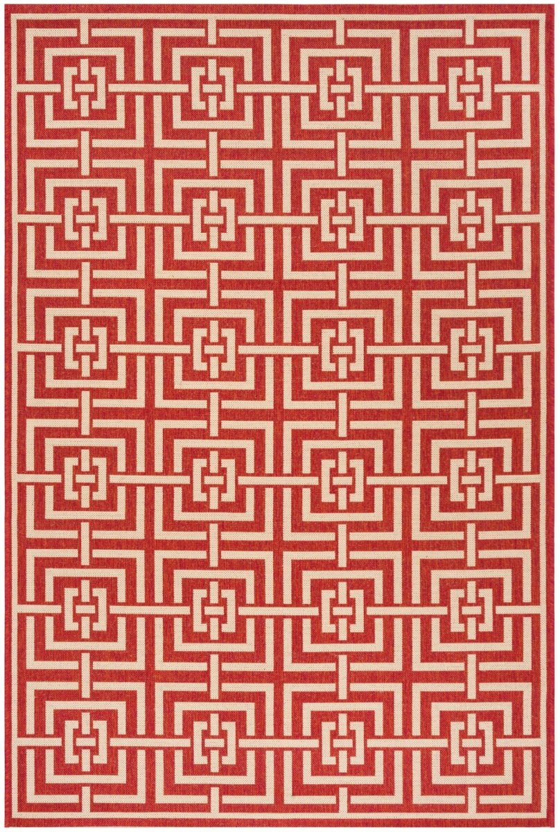 Safavieh Beach House Bhs128Q Red/Creme Rugs.