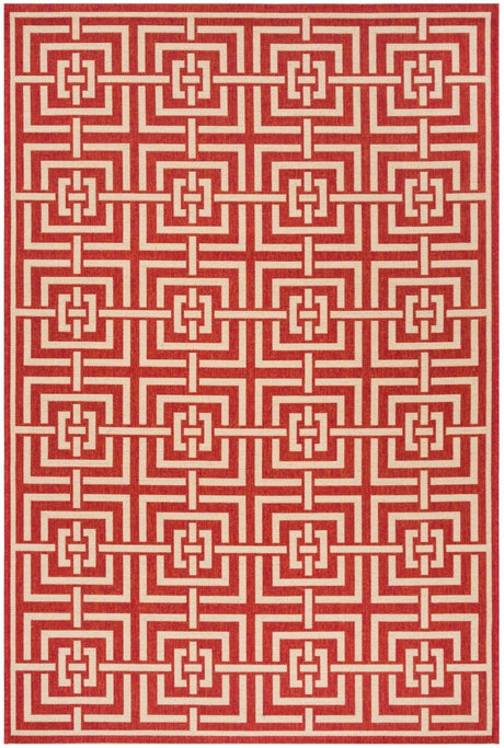 Safavieh Beach House Bhs128Q Red/Creme Rugs.