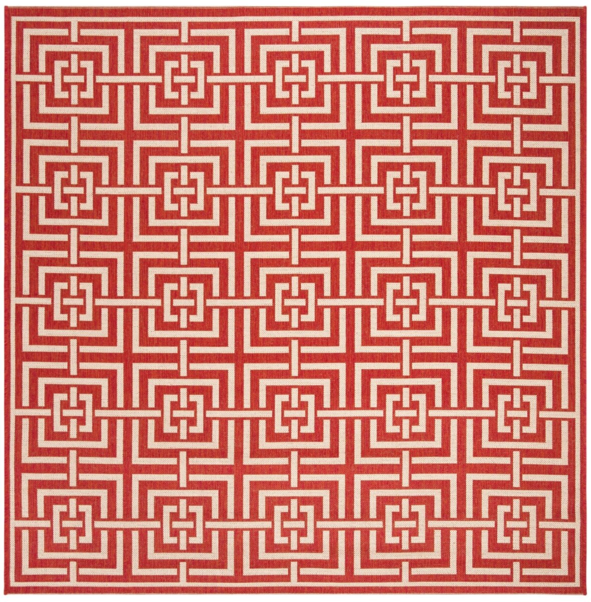 Safavieh Beach House Bhs128Q Red/Creme Rugs.