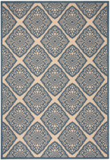 Safavieh Beach House Bhs132N Cream/Blue Rugs.