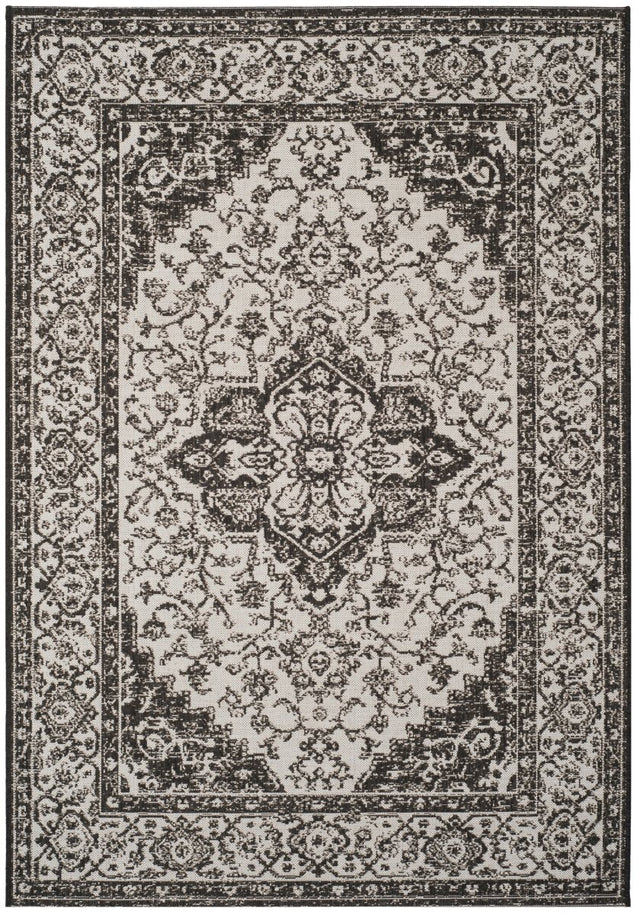 Safavieh Beach House Bhs137A Light Grey/Charcoal Rug.