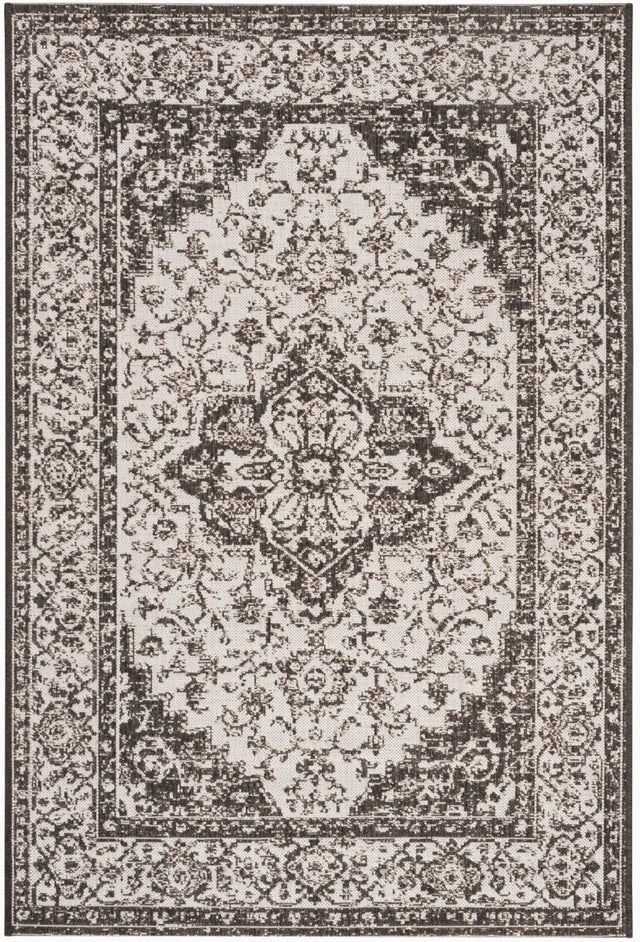 Safavieh Beach House Bhs137A Light Grey/Charcoal Rug.