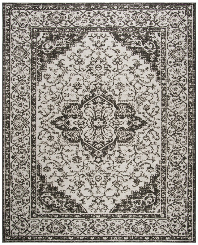 Safavieh Beach House Bhs137A Light Grey/Charcoal Rug.