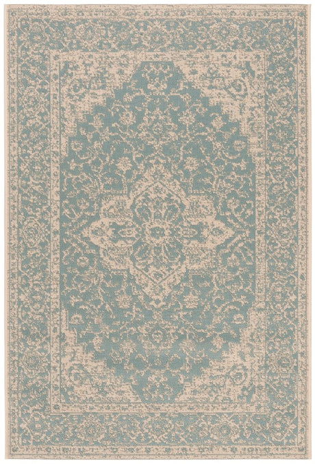 Safavieh Beach House Bhs137K Aqua/Cream Rugs.