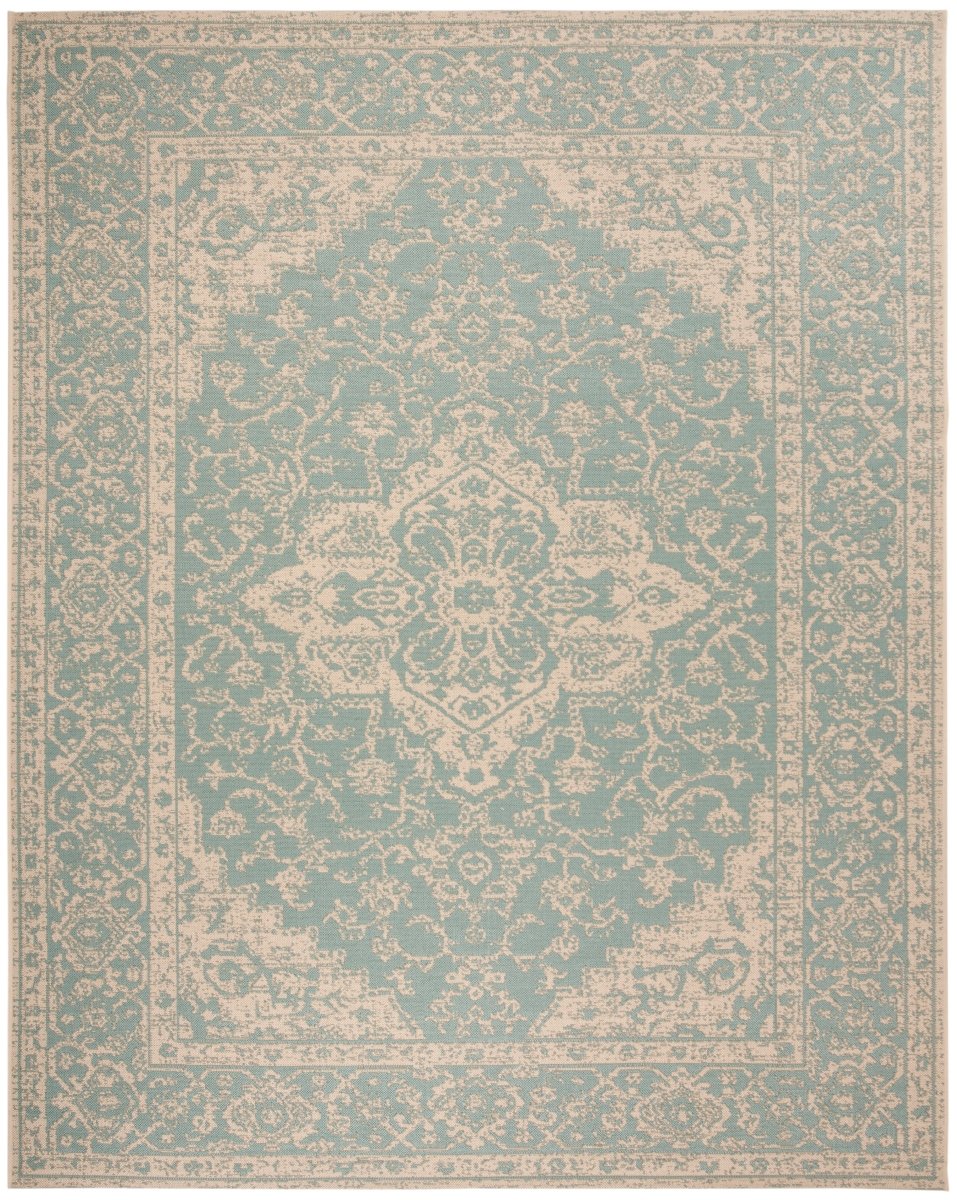 Safavieh Beach House Bhs137K Aqua/Cream Rugs.