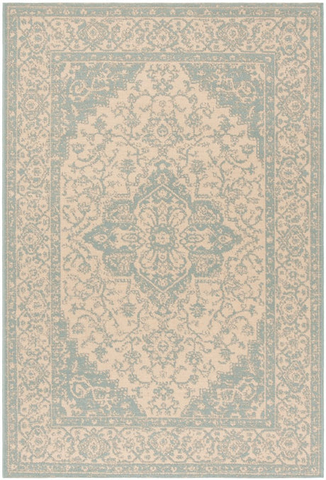 Safavieh Beach House Bhs137L Cream/Aqua Rugs.