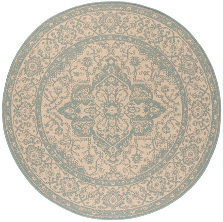 Safavieh Beach House Bhs137L Cream/Aqua Rugs.