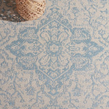 Safavieh Beach House Bhs137L Cream/Aqua Rugs.