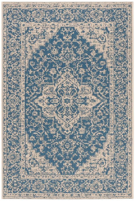 Safavieh Beach House Bhs137M Blue/Creme Rugs.
