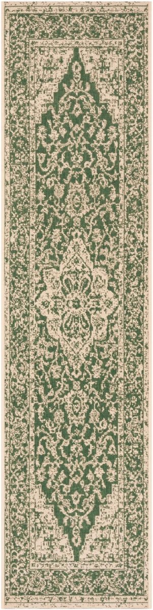 Safavieh Beach House Bhs137Y Green/Creme Rugs.