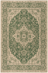 Safavieh Beach House Bhs137Y Green/Creme Rugs.
