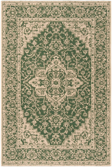 Safavieh Beach House Bhs137Y Green/Creme Rugs.