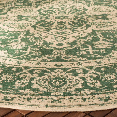 Safavieh Beach House Bhs137Y Green/Creme Rugs.