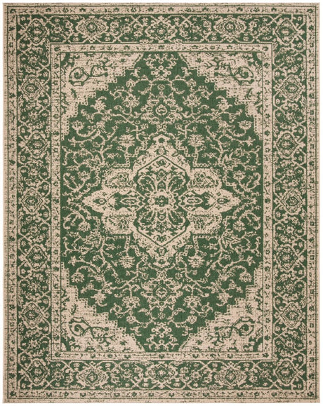 Safavieh Beach House Bhs137Y Green/Creme Rugs.