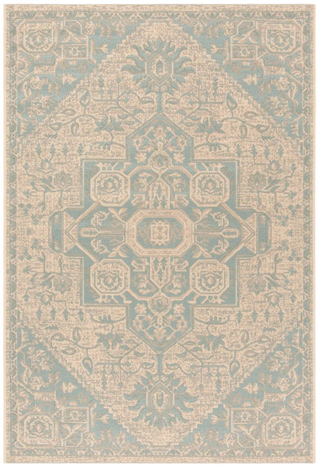 Safavieh Beach House Bhs138K Aqua/Cream Rugs.