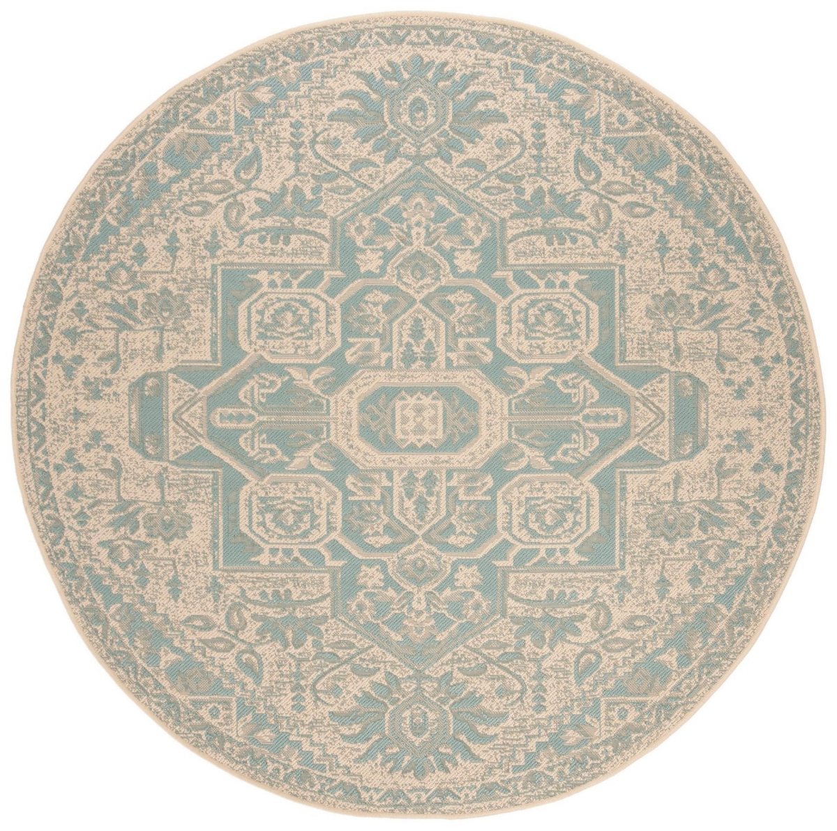 Safavieh Beach House Bhs138K Aqua/Cream Rugs.