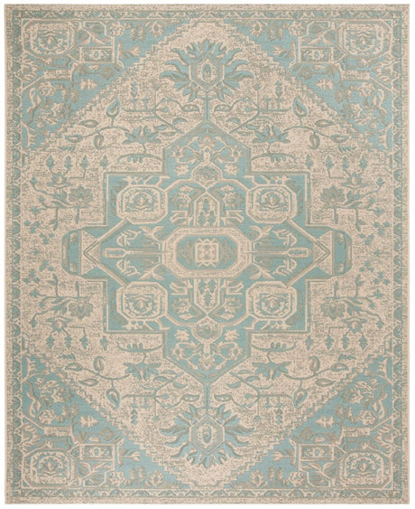 Safavieh Beach House Bhs138K Aqua/Cream Rugs.