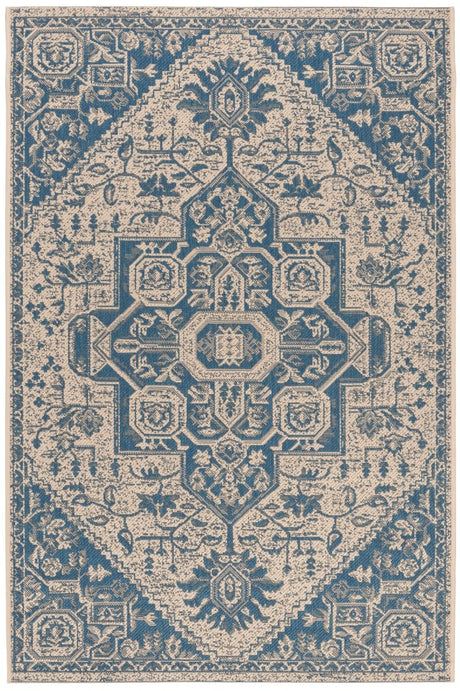 Safavieh Beach House Bhs138M Blue/Creme Rugs.