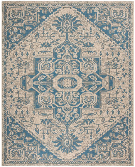 Safavieh Beach House Bhs138M Blue/Creme Rugs.