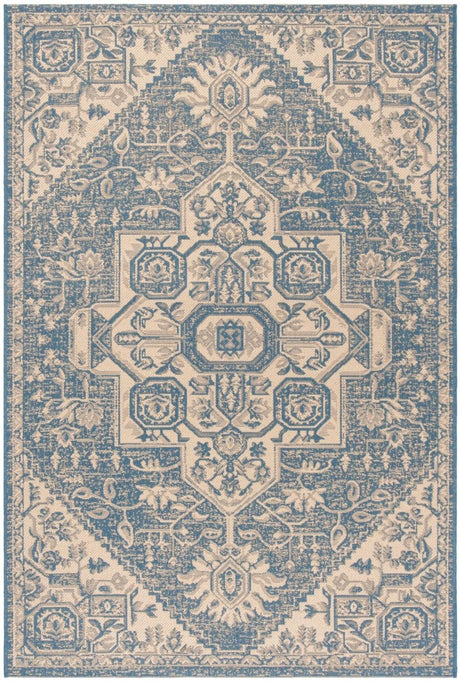 Safavieh Beach House Bhs138N Cream/Blue Rugs.