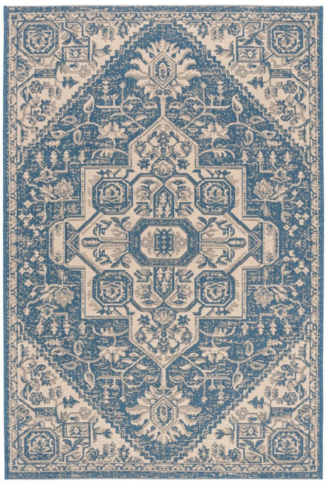 Safavieh Beach House Bhs138N Cream/Blue Rugs.