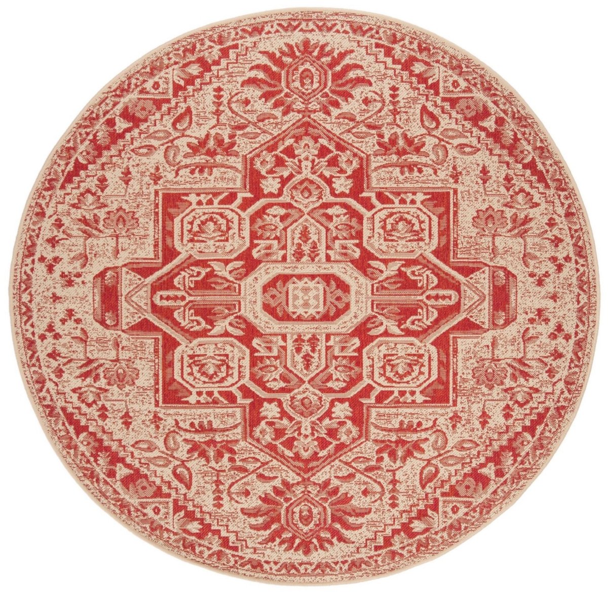 Safavieh Beach House Bhs138Q Red/Creme Rugs.