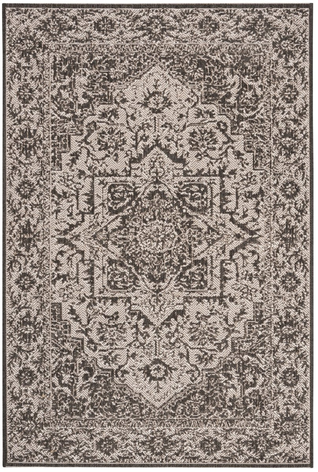 Safavieh Beach House Bhs139A Light Grey/Charcoal Rug.