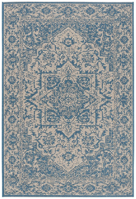 Safavieh Beach House Bhs139N Cream/Blue Rugs.