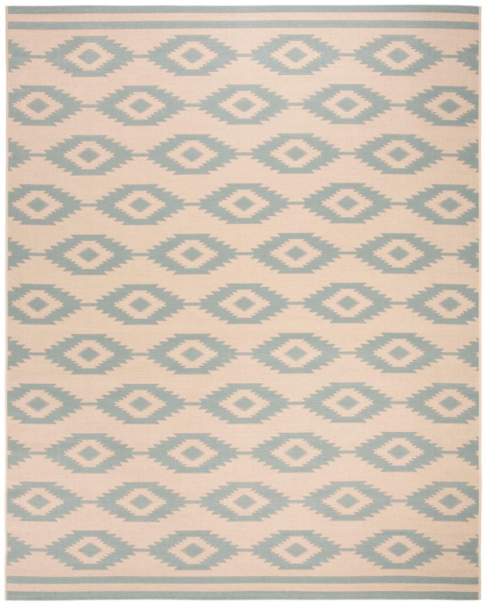 Safavieh Beach House Bhs171L Cream/Aqua Rugs.
