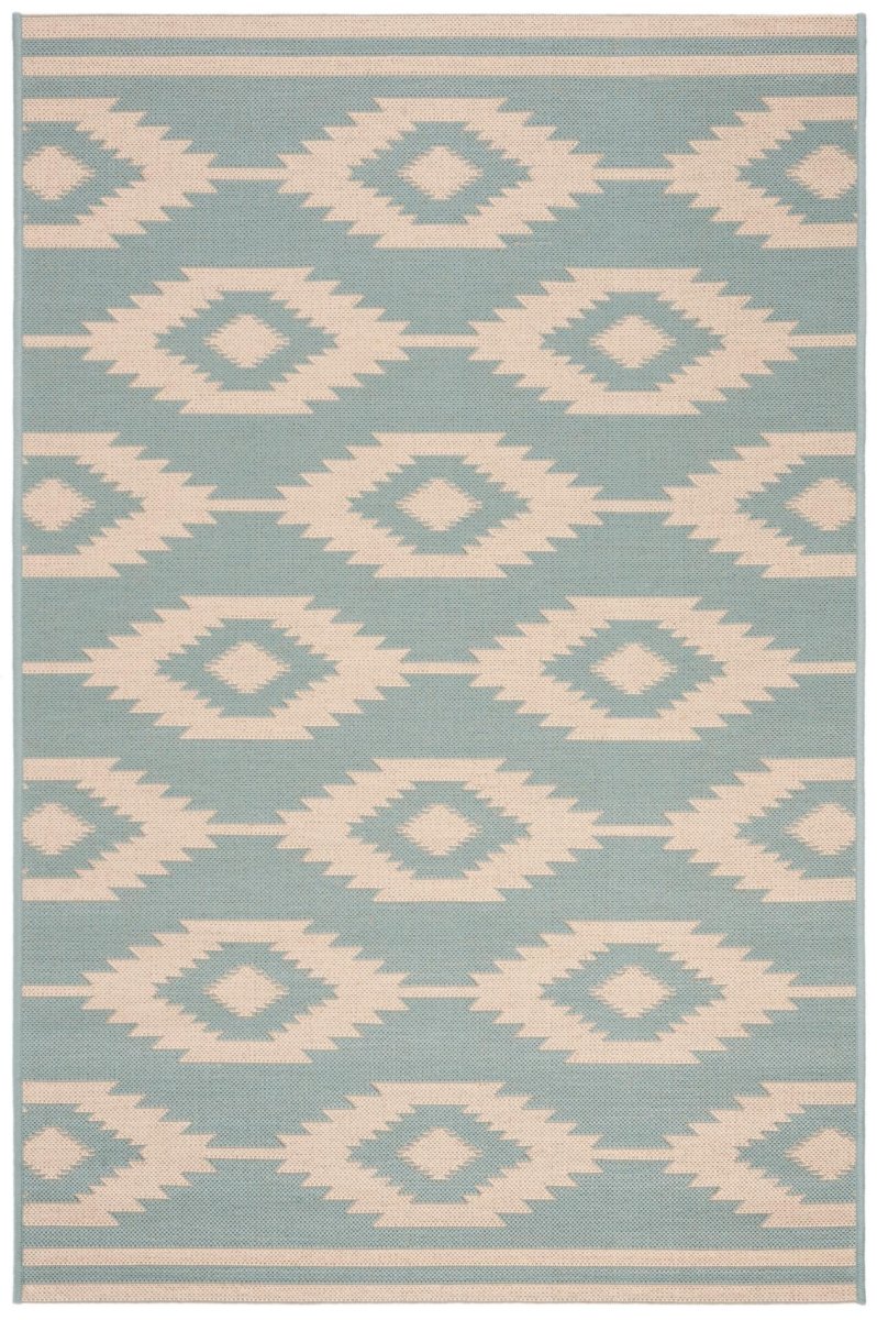 Safavieh Beach House Bhs171L Cream/Aqua Rugs.