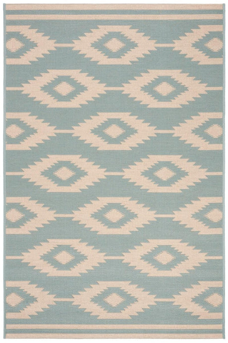 Safavieh Beach House Bhs171L Cream/Aqua Rugs.