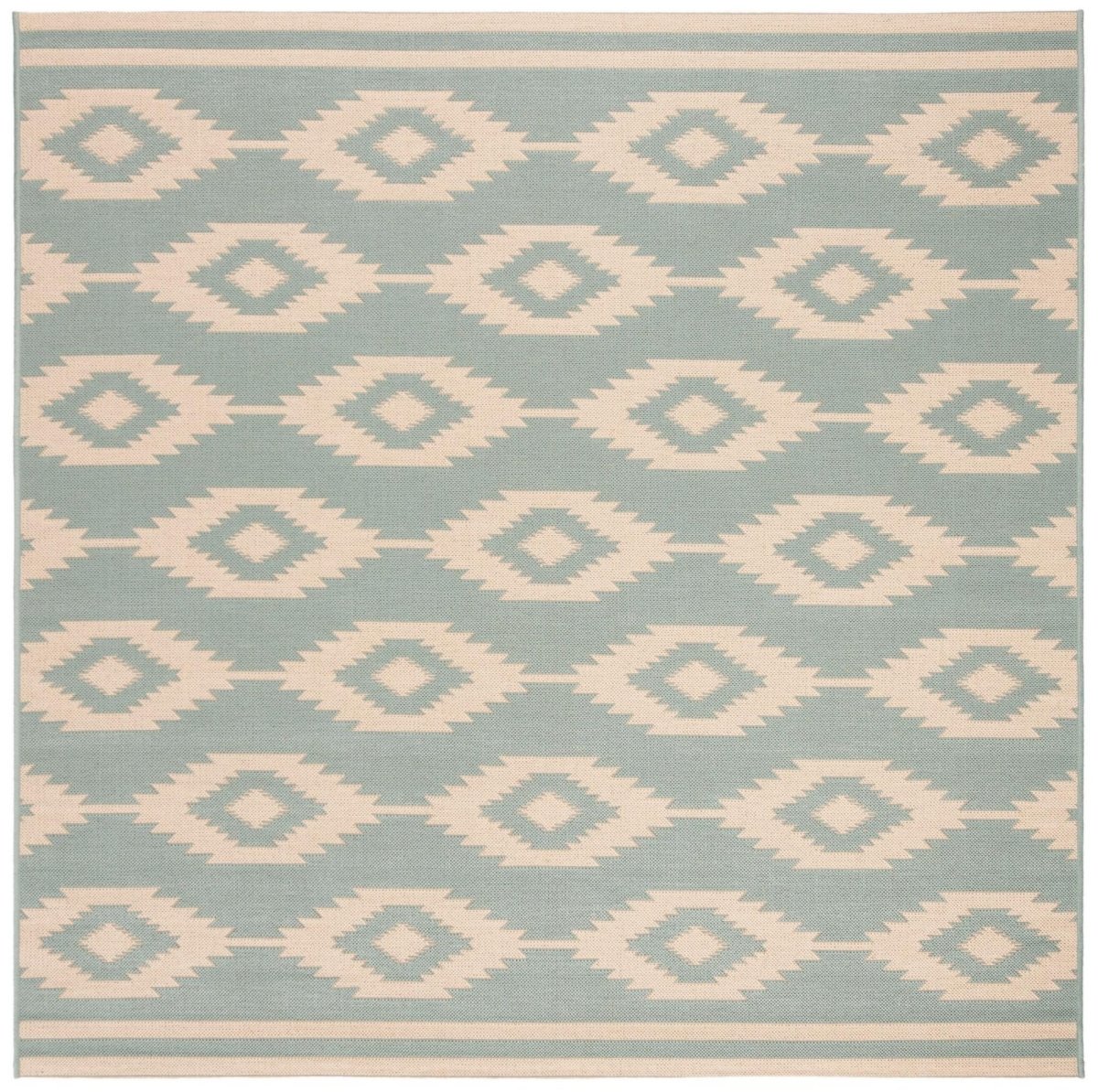 Safavieh Beach House Bhs171L Cream/Aqua Rugs.
