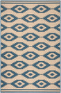 Safavieh Beach House Bhs171M Blue/Creme Rugs.