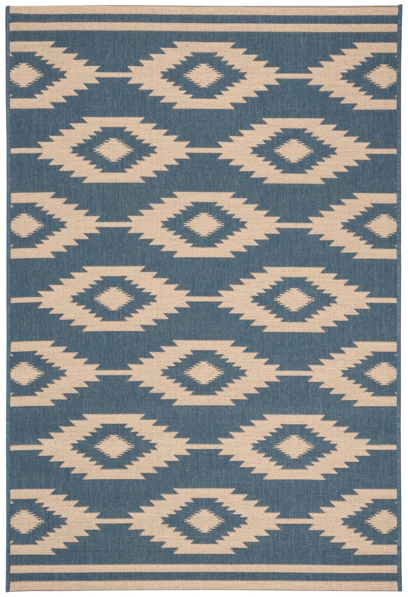 Safavieh Beach House Bhs171N Cream/Blue Rugs.