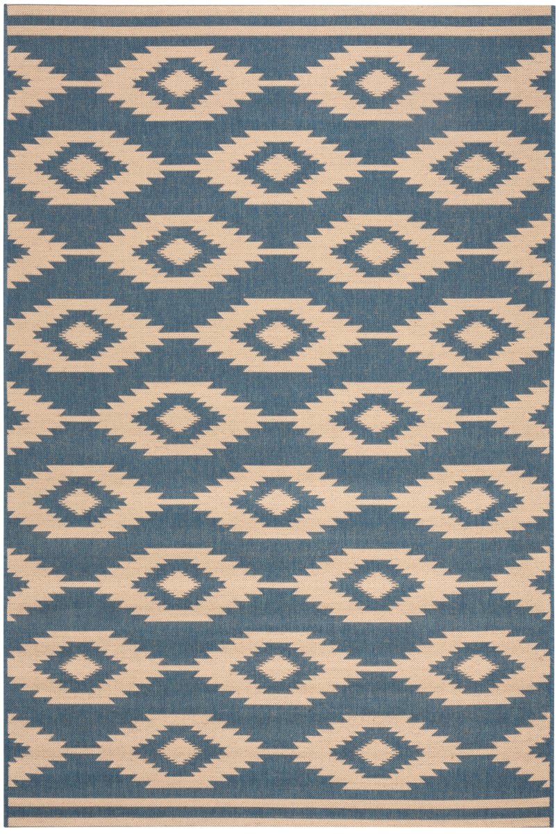 Safavieh Beach House Bhs171N Cream/Blue Rugs.